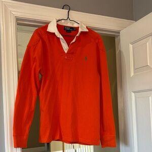 Ralph Lauren Orange Polo with White Collar